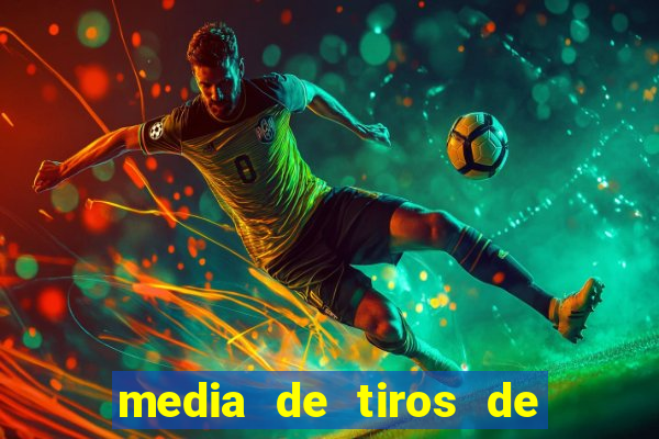 media de tiros de meta por jogo